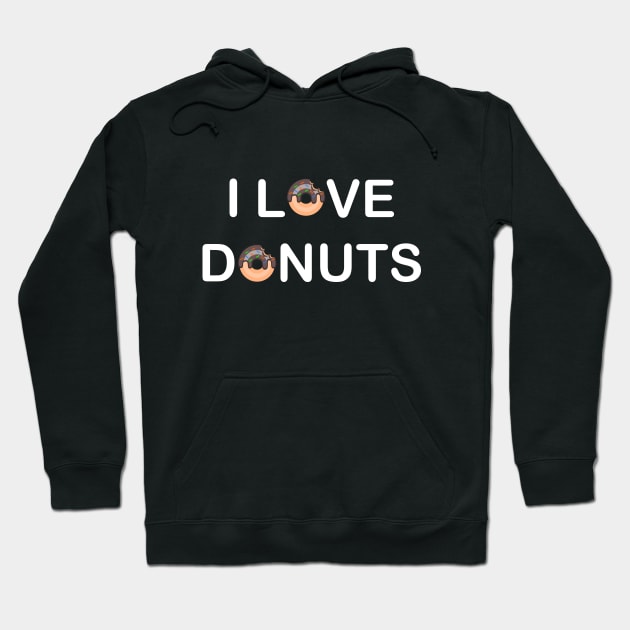 I Love Donuts Hoodie by EmmaZo